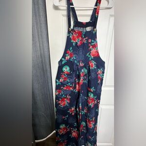 Floral Print Overalls